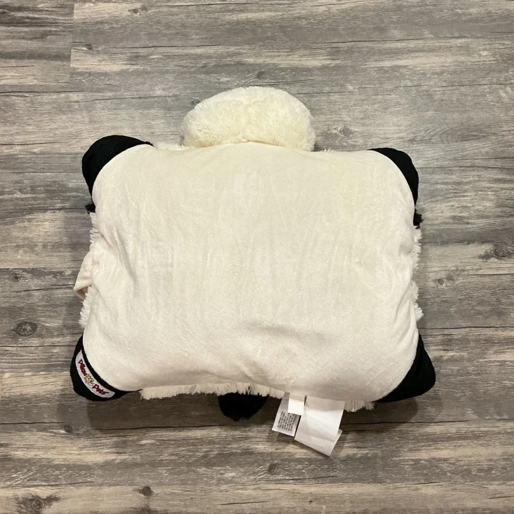 Pillow Pets Panda Plush Folding Black White Stuffed Animal Soft Cuddle Plush 18